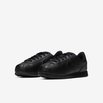 Nike Cortez Basic SL - Nagyobb Gyerek Utcai Cipő - Fekete/Fekete/Fekete